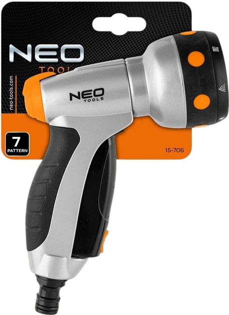 Зрошувач ручний Neo Tools CLICK, пістолетний, 7 функцій 0.306кг