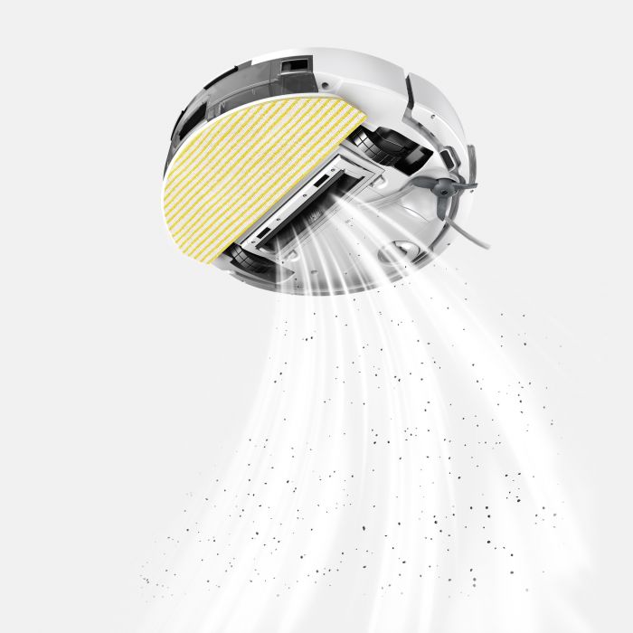 Робот-пилосос karcher RVC 3, h=0.97см, вологе прибирання, конт пил -0.24л, вода -0.28л, автон. робота до 130хв, Bluetooth, білий 