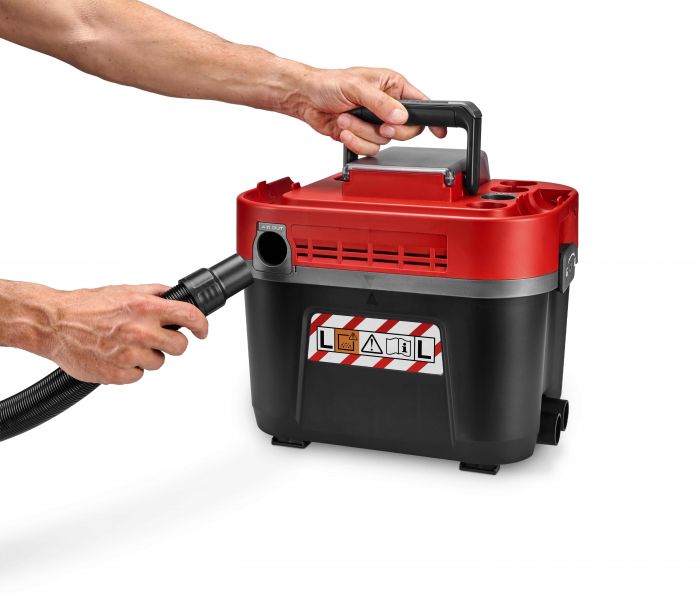 Пилосос професійний акумуляторний Einhell Professional TP-VC 18/10 Li BL 18В 130мбар контейнер 10л вологе/сухе прибирання Dust Class L 3.05кг без АКБ та ЗП