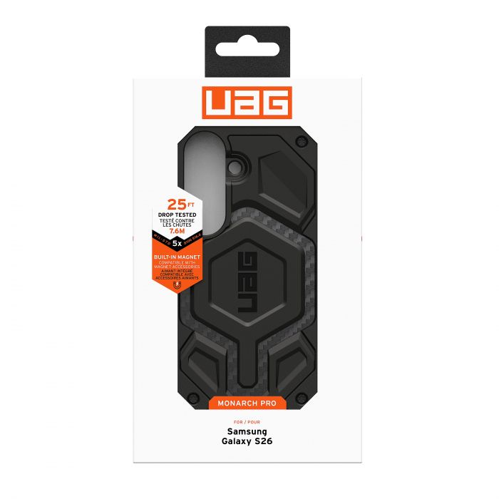 Чохол UAG для Samsung Galaxy S26, Monarch Pro with Magnet, Carbon Fiber