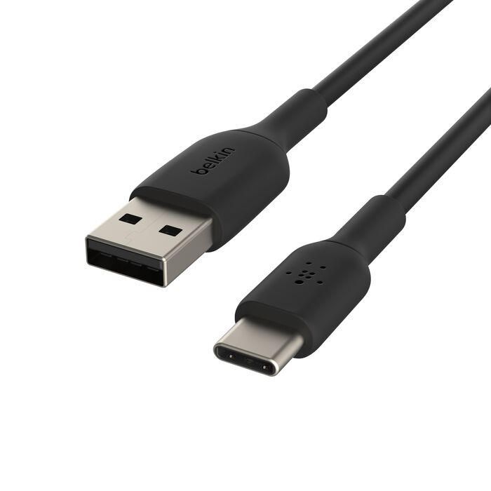 Кабель USB-A > USB-C заряджання/синхронізації Belkin 0.15м, 15Вт, Type-C, PVC, чорний