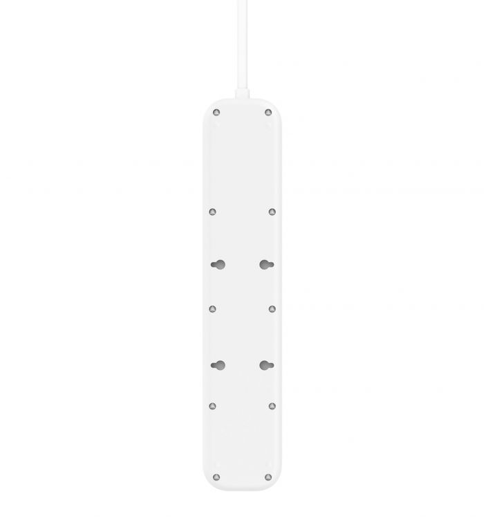 Подовжувач мережевий Belkin 2м, 4хТипF, 16А, USB-A/USB-C 18Вт, фільтр, білий