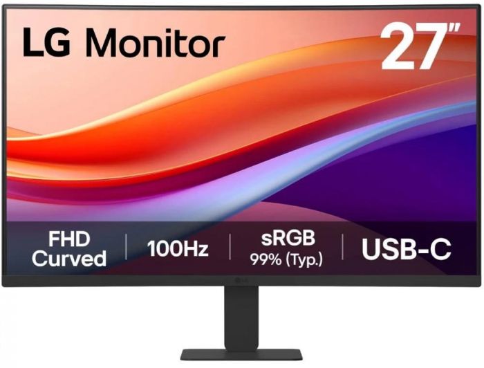 Монітор LG 27" 27U421A-B VA HDMI, USB-C, Audio, VA, 100Hz, sRGB 99%, CURVED
