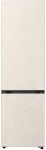 Холодильник LG з нижн. мороз., 203x60х68, холод.відд.-262л, мороз.відд.-113л, 2дв., E, NF, інв., диспл внутр., Fresh Сonverter, Metal Fresh, бежевий