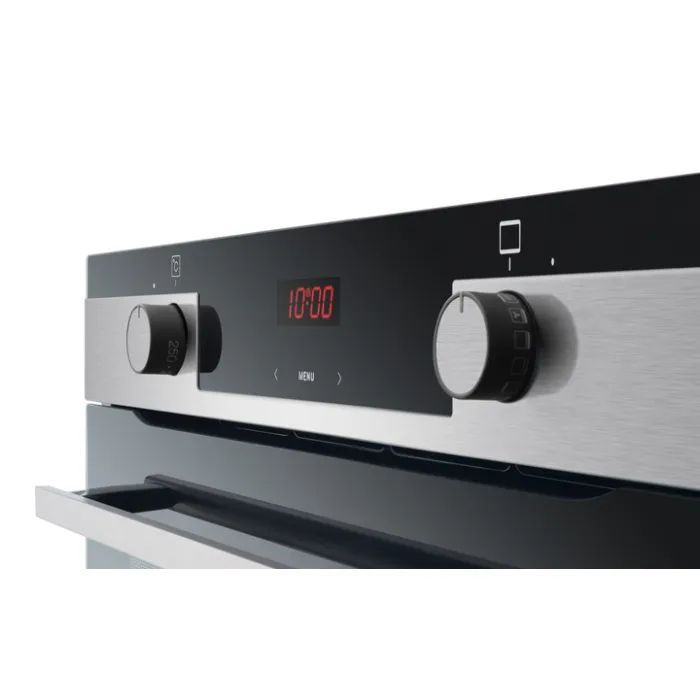 Духова шафа Hansa електрична, 65л, A, дисплей, конвекція, телескопічні направляючі, 3 скла, нержавіюча сталь