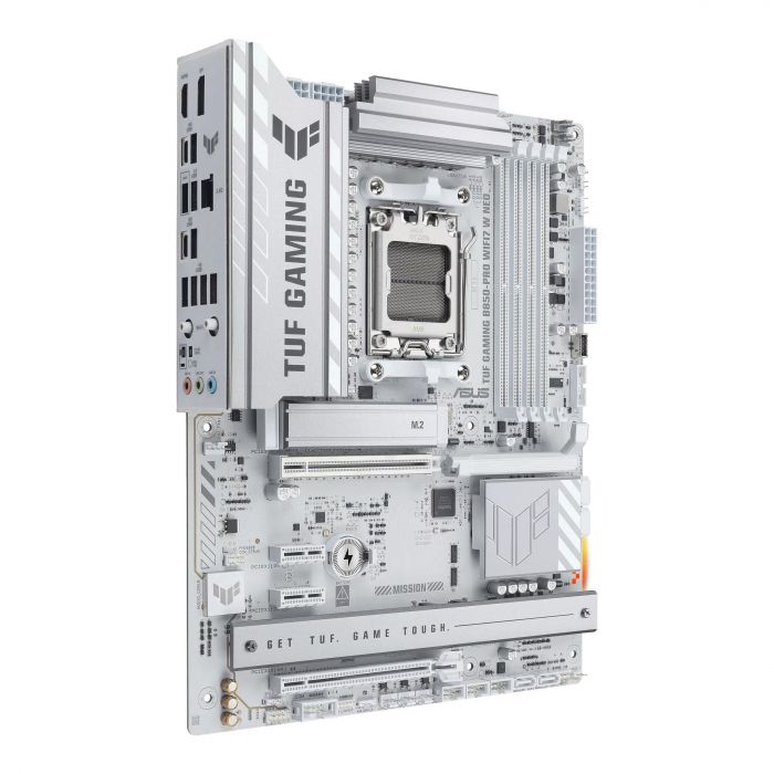 Материнcька плата ASUS TUF GAMING B850-PRO WIFI7 W NEO sAM5 B850 2xDDR5 M.2 HDMI DP Wi-Fi BT ATX білий