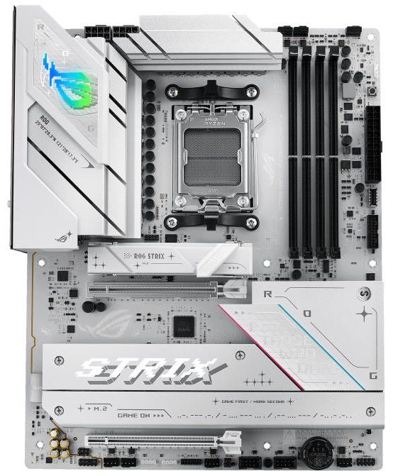 Материнcька плата ASUS ROG STRIX B850-A GAMING sAM5 B850 4xDDR5 M.2 HDMI DP Wi-Fi BT ATX білий