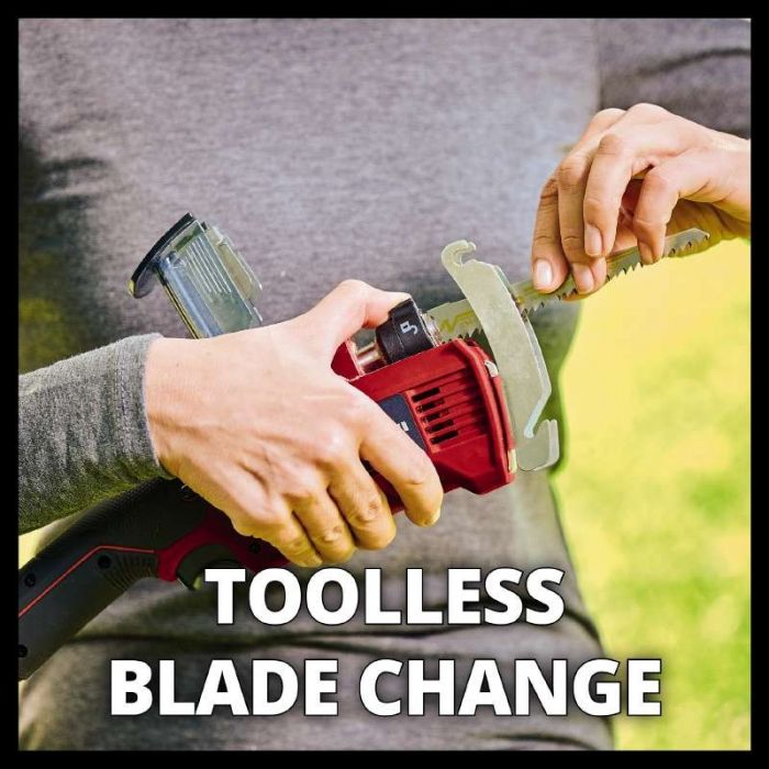 Пила шабельна акумуляторна Einhell GE-GS 18/150 Li Kit 18В акб 1х2.5А·год пропил 100/80мм хід 20мм ЗП 1.28кг