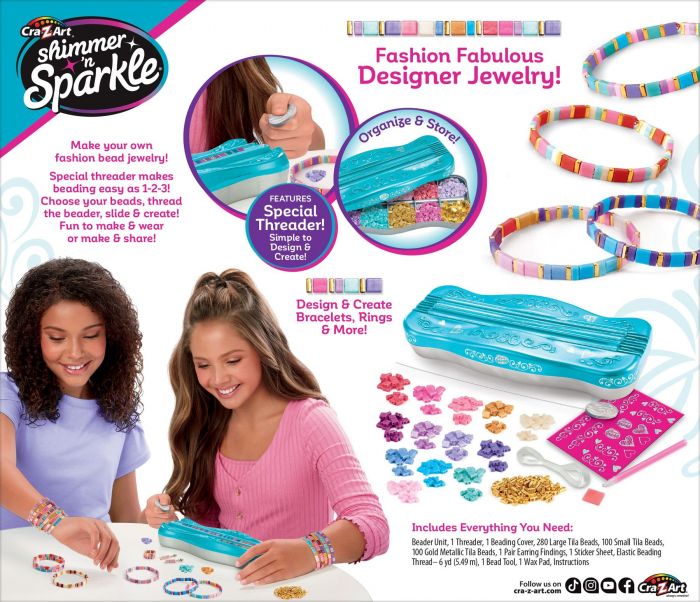 Набір для виготовлення браслетів Cra-Z-Art Dots & Dashes Tila Bead Bracelet Studio з намистинами