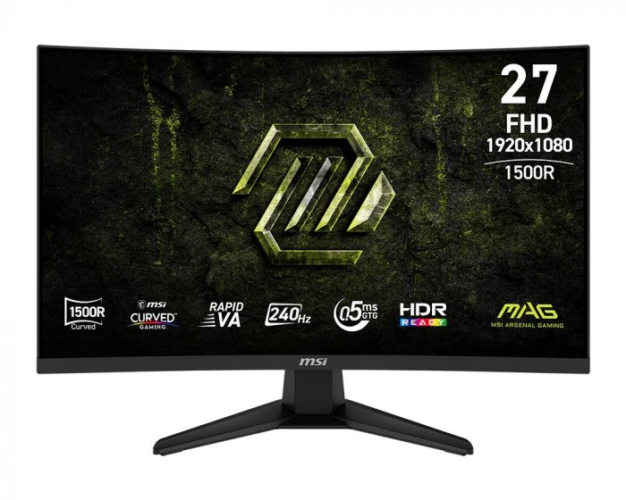 Монітор MSI 27" MAG 275CF-X24 2xHDMI, DP, Audio, VA, 240Hz, 0.5ms, sRGB 111%, CURVED, AdaptiveSync