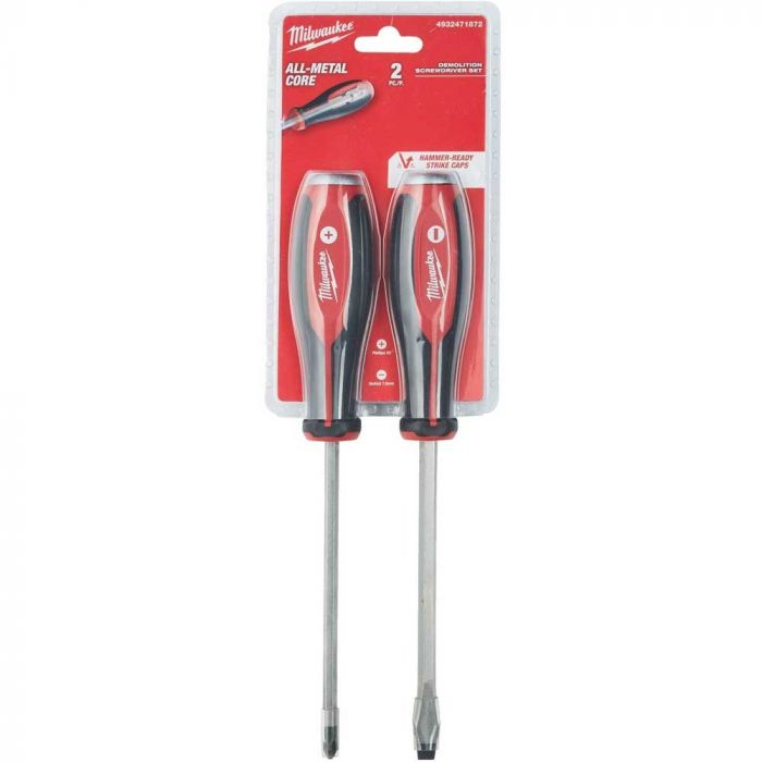 Викрутки Milwaukee  для роботи з ударом, PH2/SL7.9мм набір 2шт