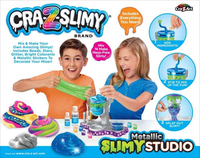 Слайм Cra-Z-Art Metallic Slimy Studio, набір 21од