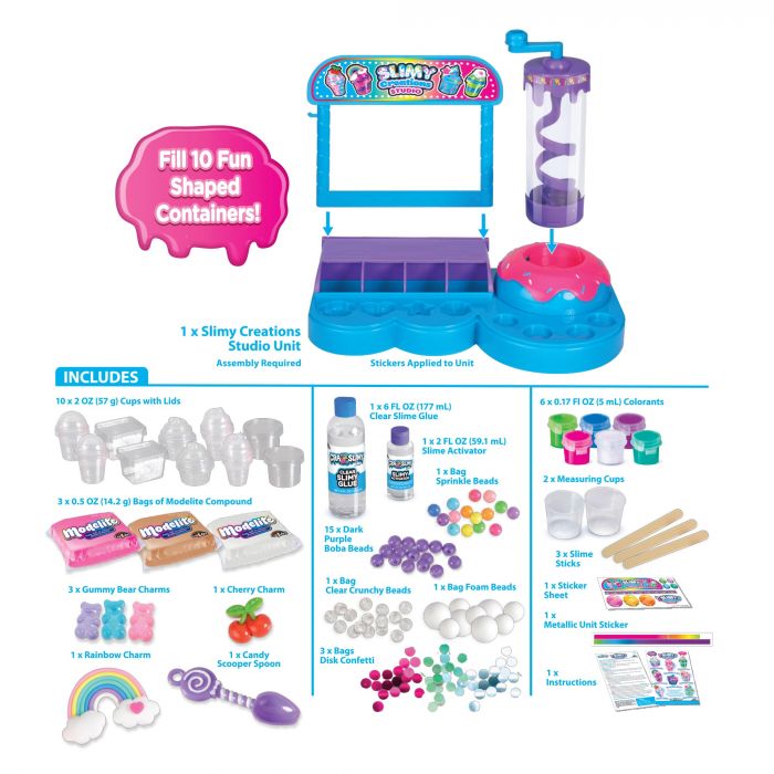 Слайм Cra-Z-Art Slimy Creations Studio, набір 40од