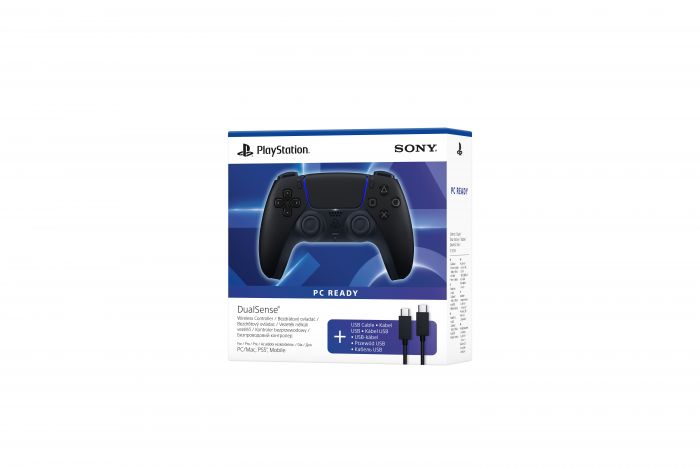 Геймпад PlayStation 5 Dualsense BT, Midnight Black (USB-C кабель)