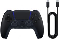 Геймпад PlayStation 5 Dualsense BT, Midnight Black (USB-C кабель)