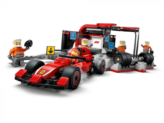 Конструктор LEGO City Піт-стоп і піт-екіпаж F1 з болідом Ferrari