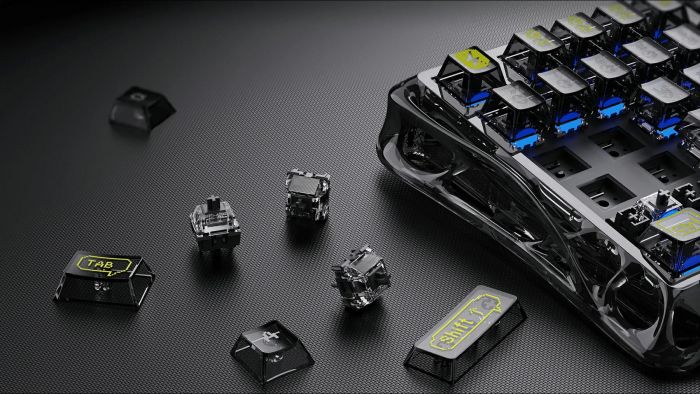 Клавіатура механічна GravaStar Mercury K1 Lite 80keys, GravaStar x BSUN Grey, EN/UKR, BT/WL/USB, чорний