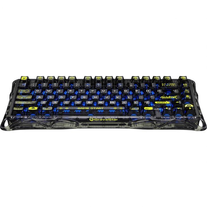 Клавіатура механічна GravaStar Mercury K1 Lite 80keys, GravaStar x BSUN Grey, EN/UKR, BT/WL/USB, чорний
