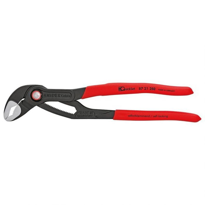 Кліщі сантехнічні KNIPEX Cobra QuickSet, 0-50мм, 250мм, фосфатовані, 0.335кг