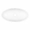 Раковина, умивальник ARDESTO Madeleine, штучний камінь, овальна, без отвору для змішувача та переливу, 590х295х130мм, накладний, білий