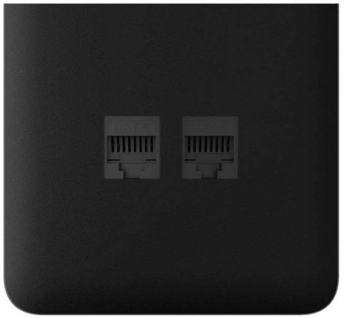 Бічна панель для вбудованої інтернет-розетки Ajax SideCover LAN Vertical чорна (126220.319.BL)