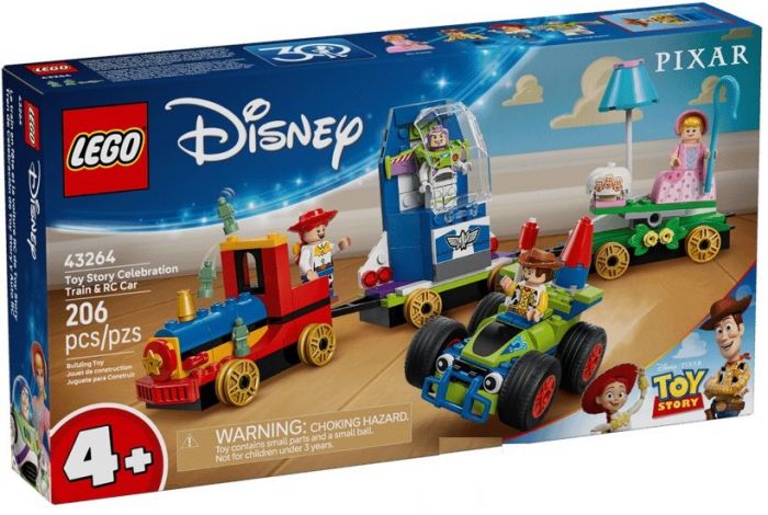 Конструктор LEGO Disney Pixar Святкування з Історії Іграшок: потяг і авто для перегонів