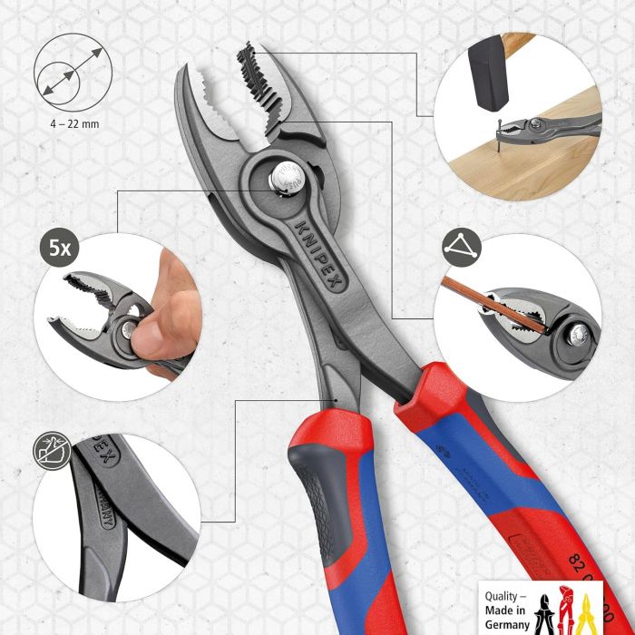 Кліщі KNIPEX TwinGrip, 0-22мм, 200мм