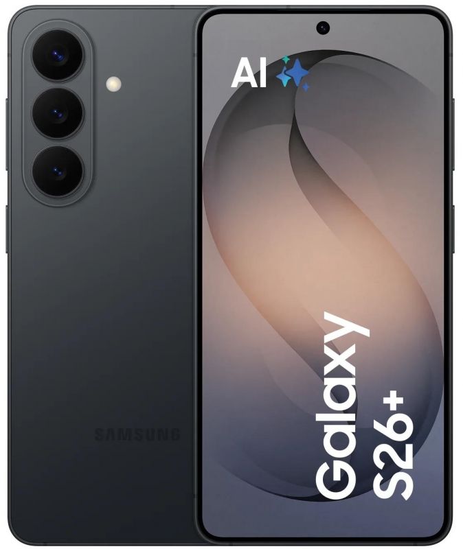 Смартфон Samsung Galaxy S26+ 5G (S947) 6.7' 12/512ГБ, 2SIM, 4900мА•год, чорний