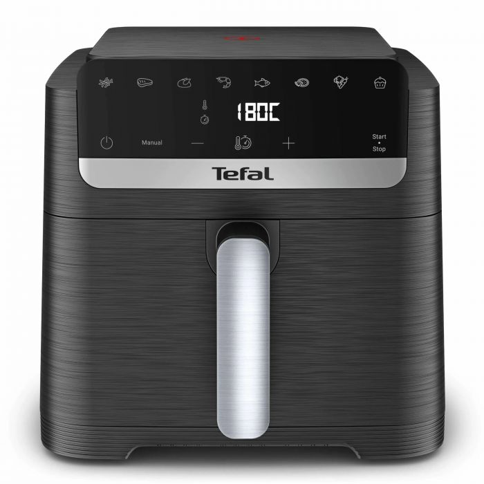 Мультипіч Tefal Easy Fry Mega Compact, 1700Вт, чаша-7.5л, сенсорне керув., 8 програм, пластик, чорний