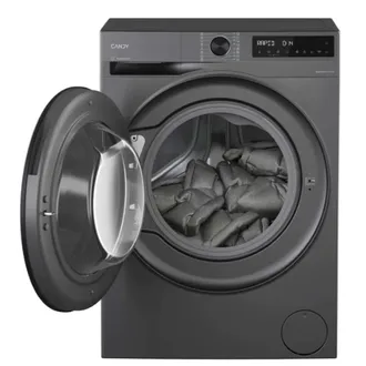Пральна машина Candy ProWash 550 фронтальна, 8кг, 1400, A, 42.7см, дисплей, пара, інвертор, люк чорний, cріблястий