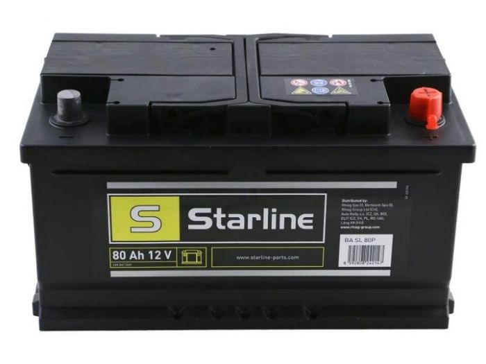 Акумулятор Starline 12В 80А·год 740А R+ (BA SL 80P)