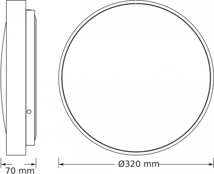 Світильник накладний з датчиком руху  OSRAM CEILING LUXO 18Вт 4000К чорний