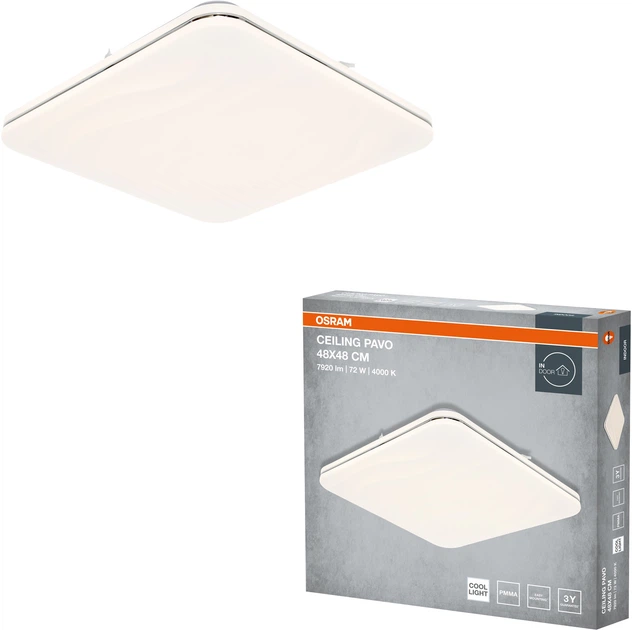 Світильник накладний OSRAM CEILING PAVO 480мм  Square 72Вт 4000K