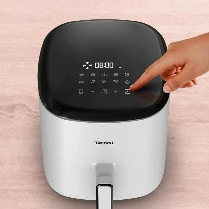 Мультипіч Tefal Easy Fry Max, 1500Вт, чаша-5л, сенсорне керув., 10 програм, пластик, білий