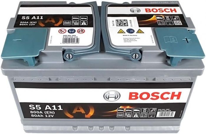 Акумулятор Bosch S5 AGM 12В 80А·год 800А R+ (0 092 S5A 110)