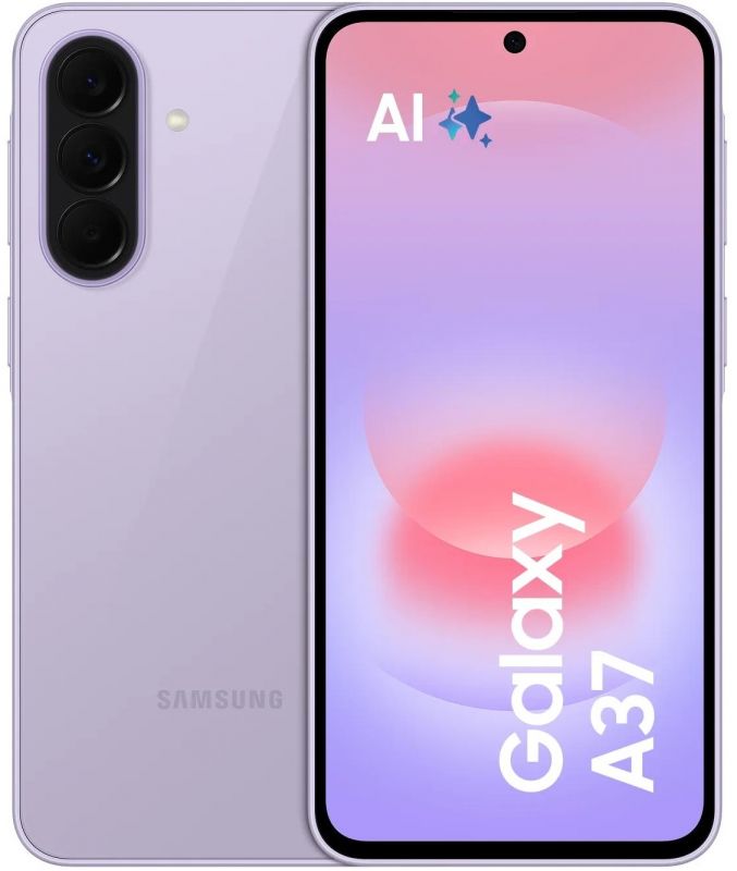 Смартфон Samsung Galaxy A37 5G (A376) 6.7" 6/128ГБ, 2SIM, 5000мА•год, фіолетовий світлий
