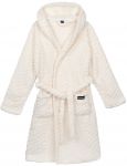 Халат жіночий ARDESTO Zigzag, розмір L/XL, 100% поліестер, білий