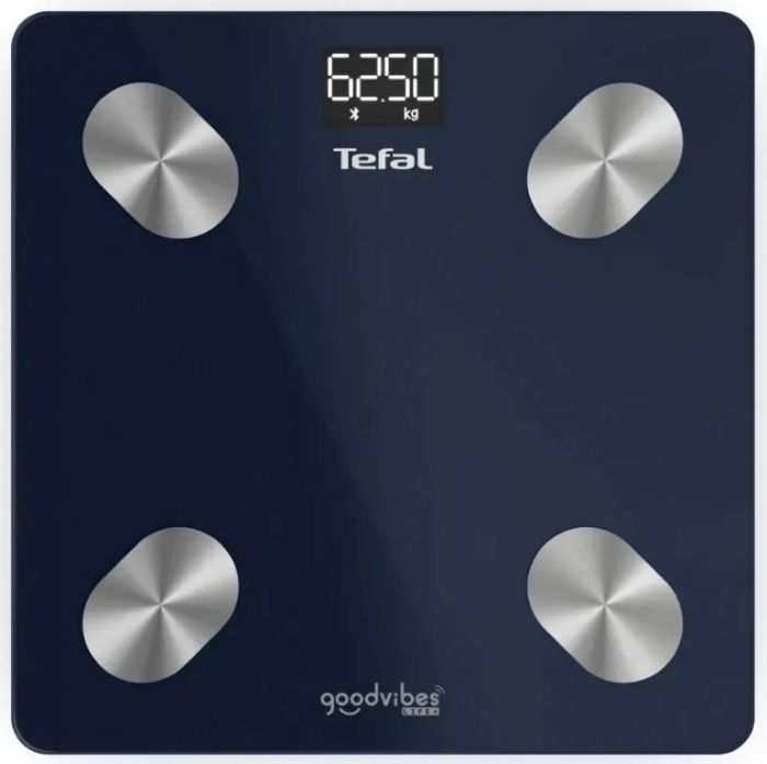 Ваги Tefal підлогові Goodvibes Life+, 180кг, Bluetooth, AAAx3 в комплекті, скло, синій