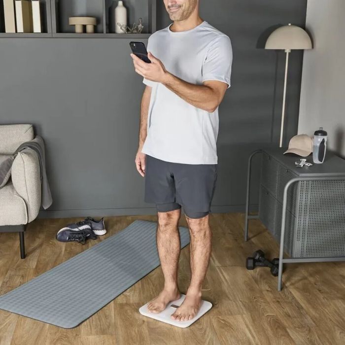 Ваги Tefal підлогові Goodvibes Sport, 200кг, Bluetooth, AAAx4 в комплекті, скло, білий