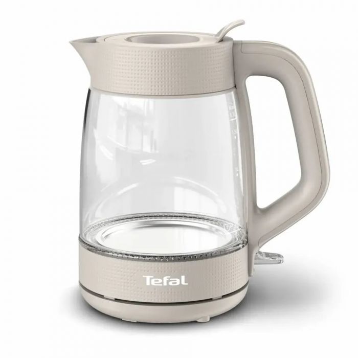 Електрочайник Tefal Morning Glass Kettle, 1.7л, скло, з підсвіткою, бежевий