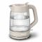 Електрочайник Tefal Morning Glass Kettle, 1.7л, скло, з підсвіткою, бежевий