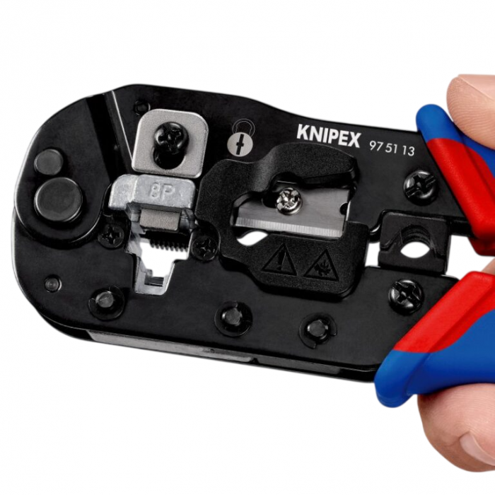 Кліщі обтискні KNIPEX Western, для обтиску штекерів 190мм фосфатовані 0.345кг