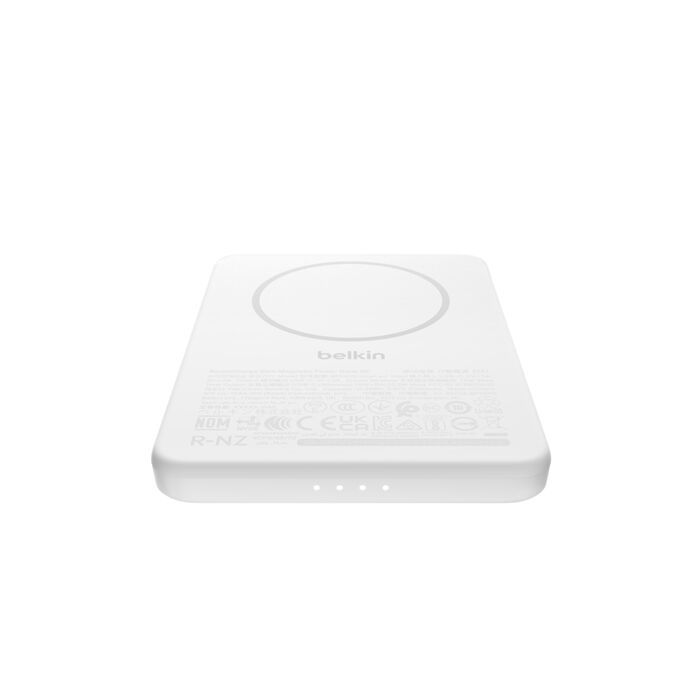 Акумулятор портативний літій-іонний Power Bank Belkin 5000мА·год, Slim Magnetic, білий