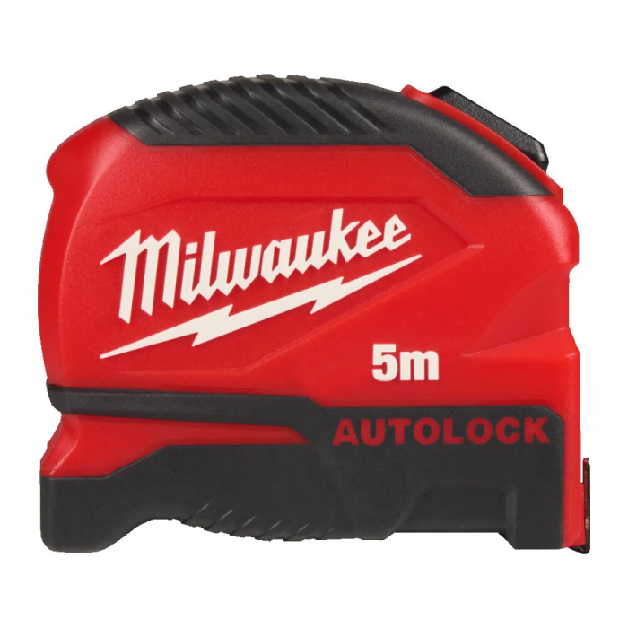 Рулетка Milwaukee Tape Measure Autolock, 5мх25мм, з фіксатором змотування, АБС-пластик