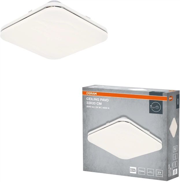 Світильник накладний OSRAM CEILING PAVO 330мм Square 24Вт 4000K