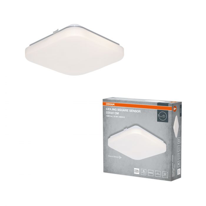 Світильник накладний з датчиком руху OSRAM CEILING SQUARE 12Вт 4000K 960Лм