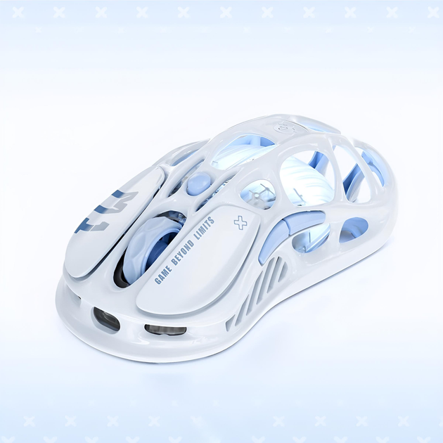 Миша GravaStar Mercury M1 Pro, magnesium alloy body, BT/WL/USB-A, RGB, Ice Blue