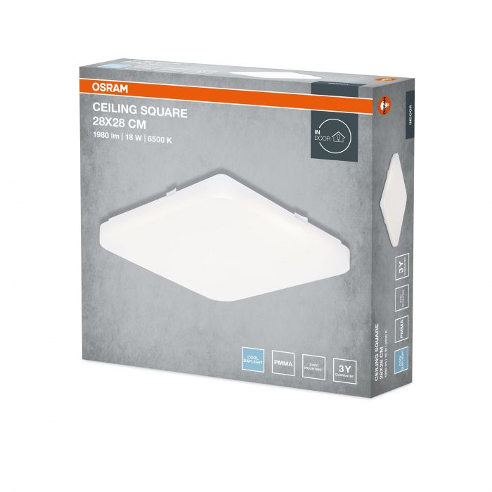 Світильник накладний OSRAM CEILING SQUARE 18Вт 6500K 1140Лм