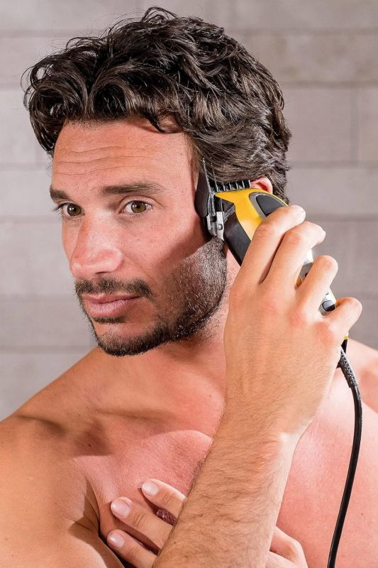 Машинка для стрижки Wahl Close Cut Pro Clipper, від мережі, вібраційний мотор, насадок-6, кейс, сталь, жовтий