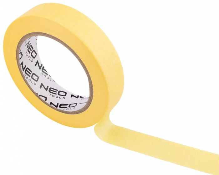 Стрічка малярна Neo Tools, 50мх25мм, жовтий